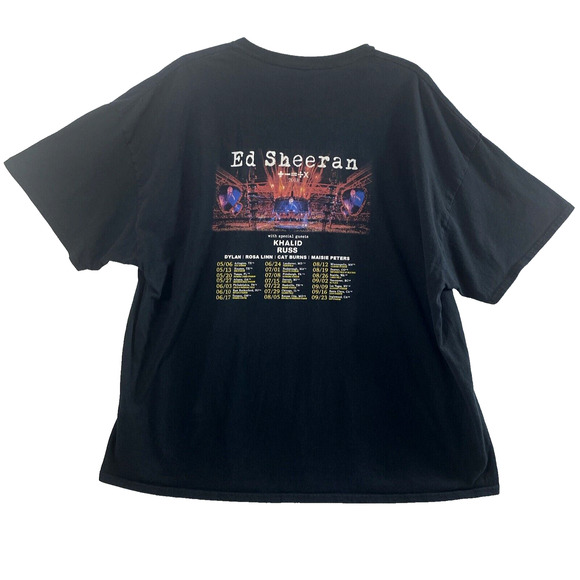 Ed  Sheeran 2023 Tour T Shirt Mens 4XL Black Concert Tee  Short Sleeve Casual - Picture 3 of 9